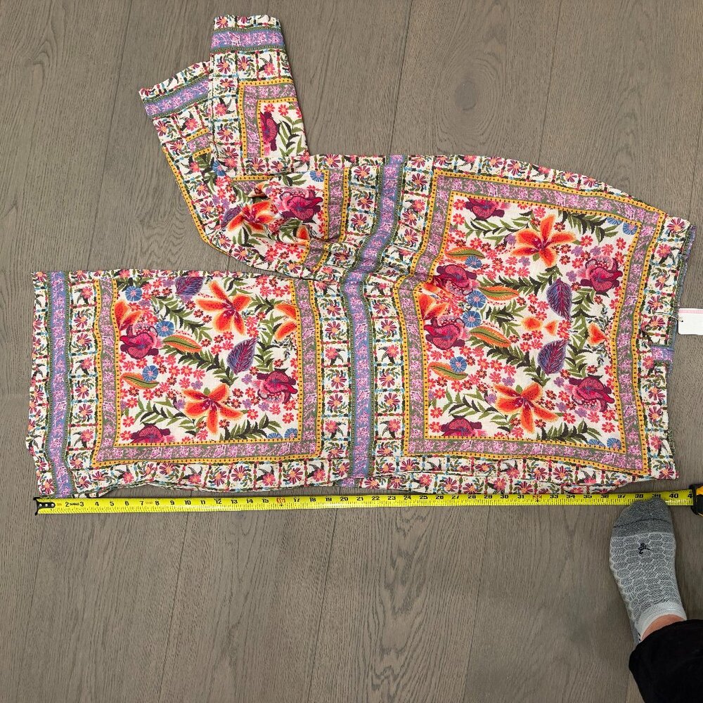Wide Leg Floral Print Pants - Multicolor - Picture 4 of 6